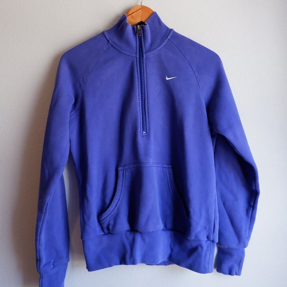 NIKE ATHLETIC DEPT Purple 1/2 Zip Sweatshirt - Picture 1 of 5
